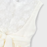 Vestito cerimonia con dettagli in pizzo bambina 