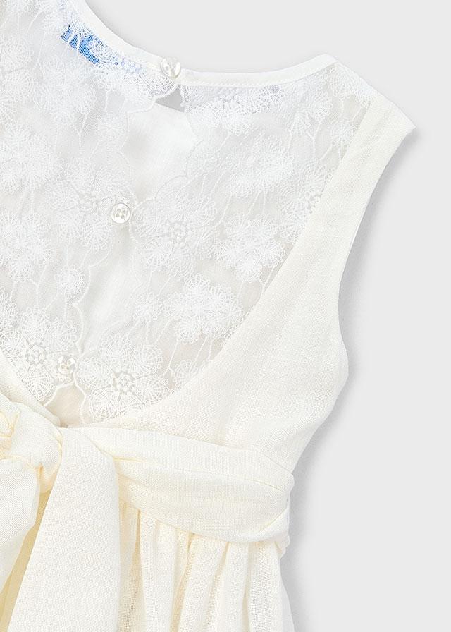 Vestito cerimonia con dettagli in pizzo bambina 
