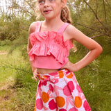 Gonna pantalone con pieghe pantalone bambina 