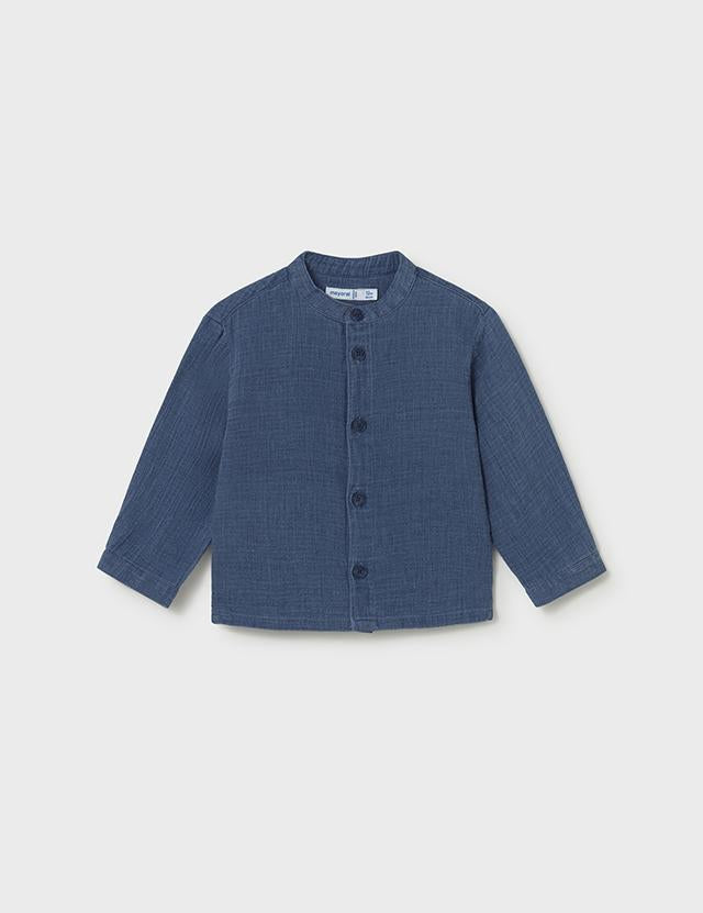 Camicia jeans manica lunga neonato 