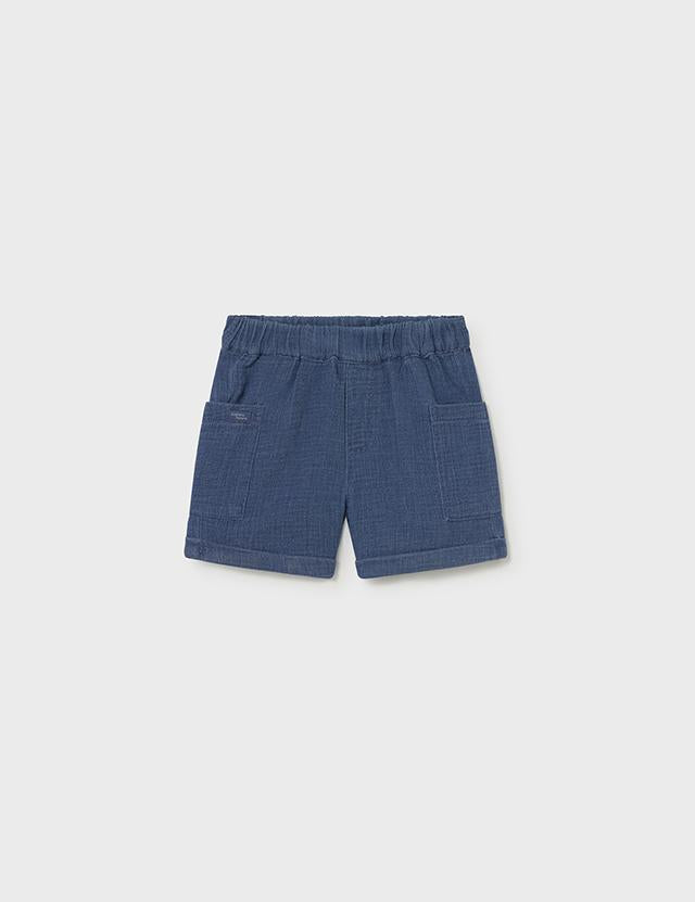 Bermuda bambula effetto jeans neonato 