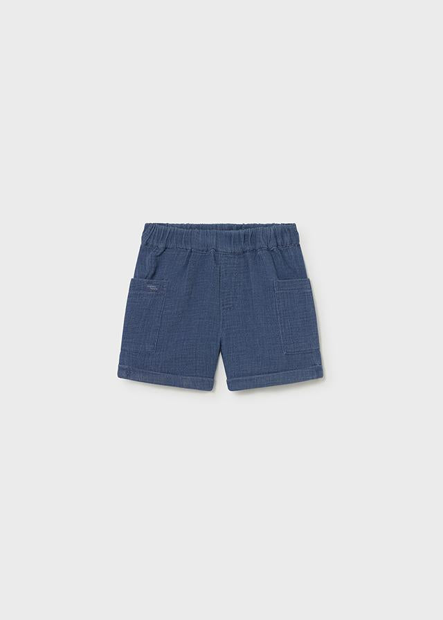 Bermuda bambula effetto jeans neonato 