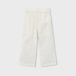 Pantalone in lino ricamato bambina 
