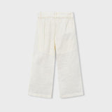 Pantalone in lino ricamato bambina 