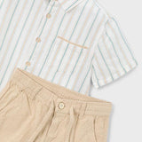 Completo bermuda e camicia in lino bambino 