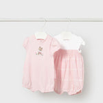 Set 2 pigiami corti neonata 