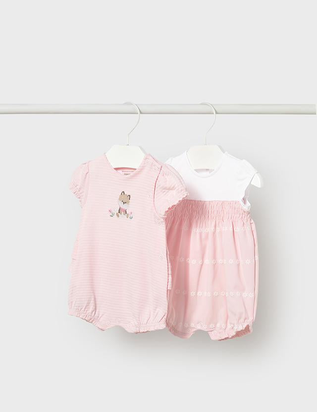 Set 2 pigiami corti neonata 