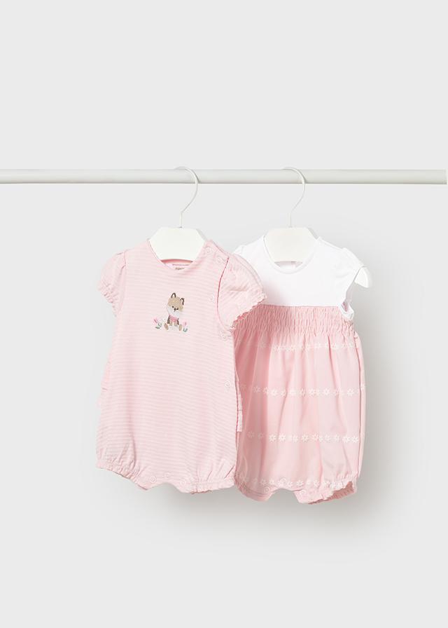 Set 2 pigiami corti neonata 