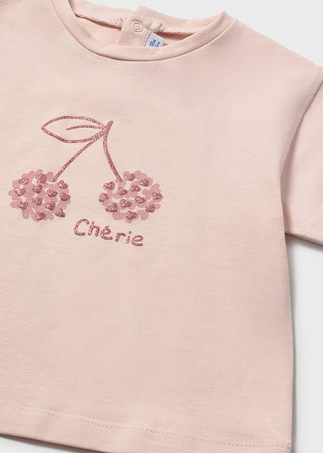Maglietta ciliegia basic neonata 