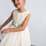 Vestito cerimonia tulle ricamato bambina 