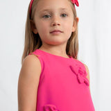 Vestito applicazione floreale bambina 