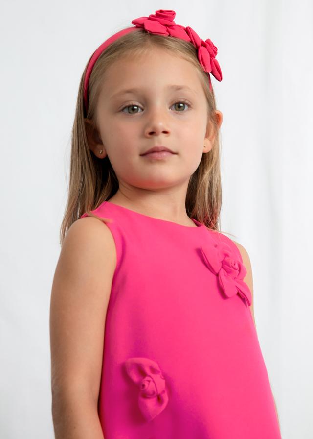 Vestito applicazione floreale bambina 