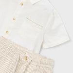 Completo bermuda e camicia in lino bambino 