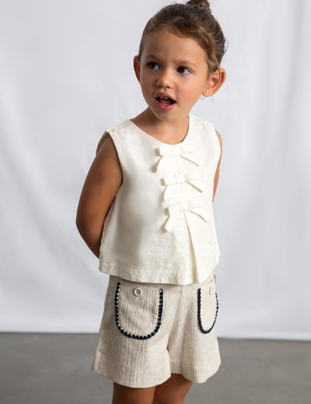 Pantaloncino tasche bambina 