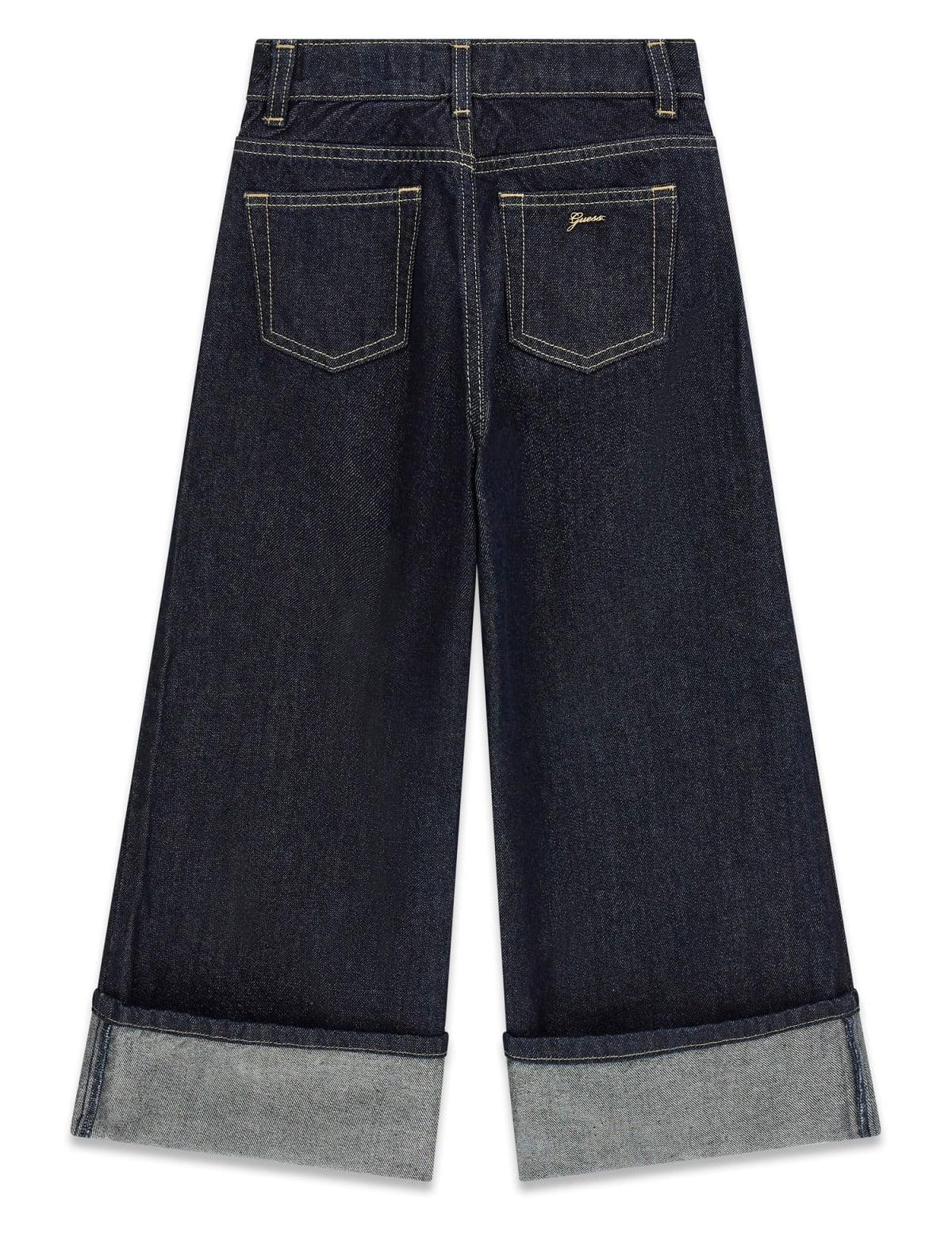 Jeans palazzo con risvolto ragazza Guess 