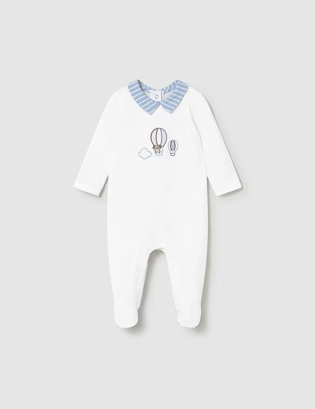 Pigiama lungo ricamato neonato 