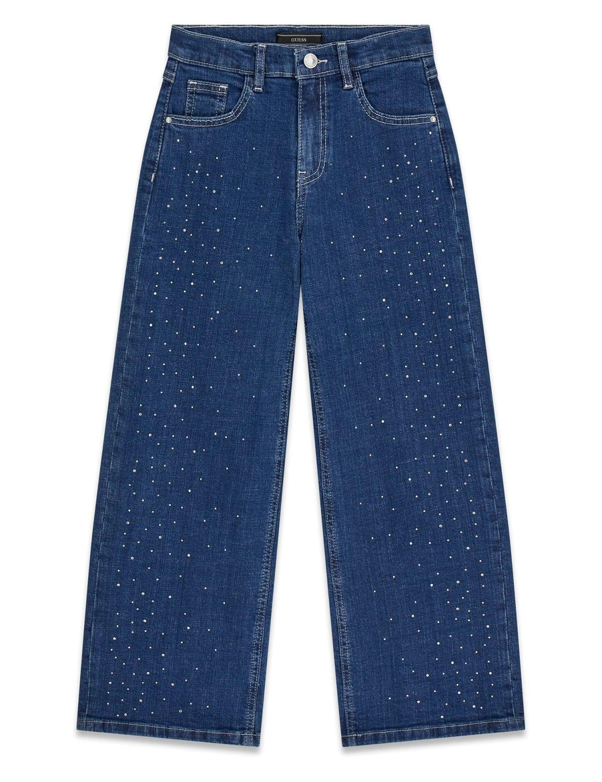 Jeans palazzo con strass ragazza Guess 