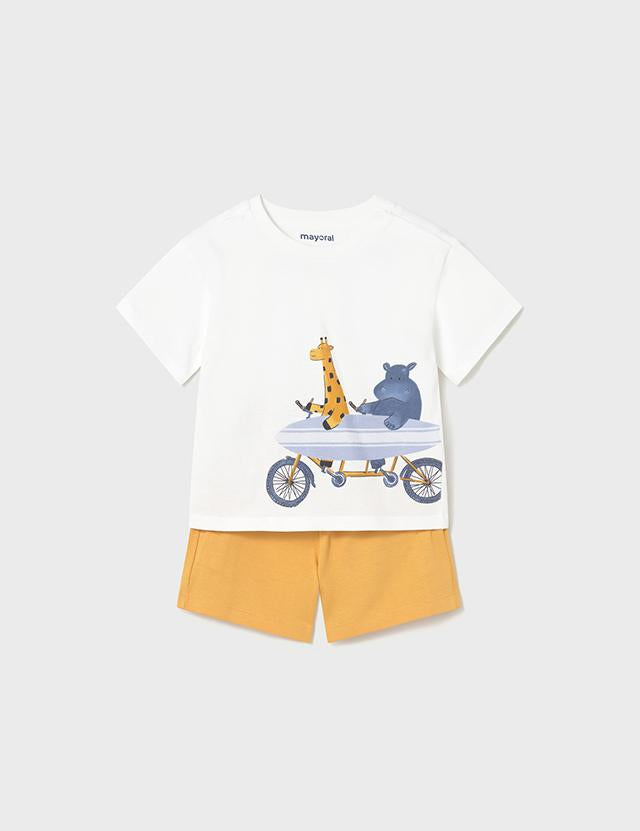 Completo in maglia bermuda e maglietta surf neonato 
