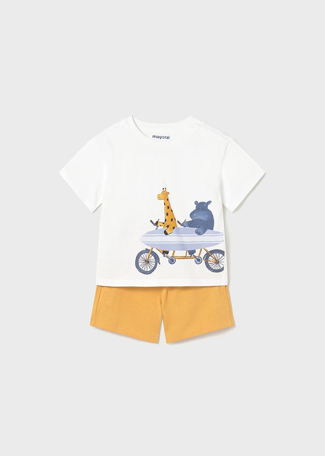 Completo in maglia bermuda e maglietta surf neonato 