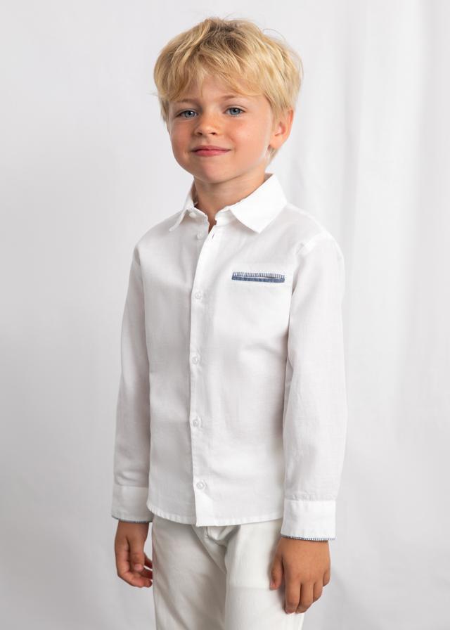 Camicia manica lunga in lino elegante bambino 