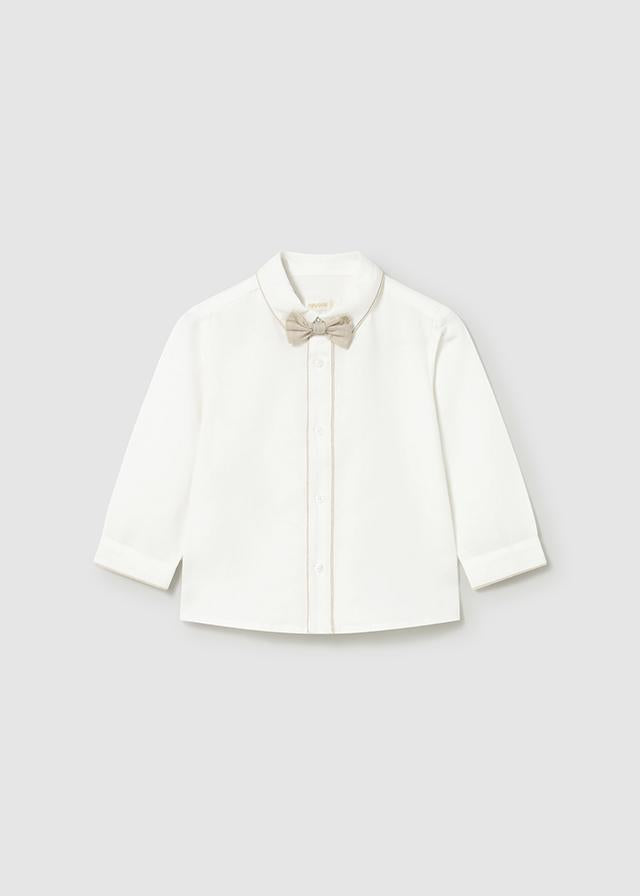 Camicia manica lunga con papillon neonato 