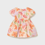 Vestito cerimonia stampato fiori neonata 