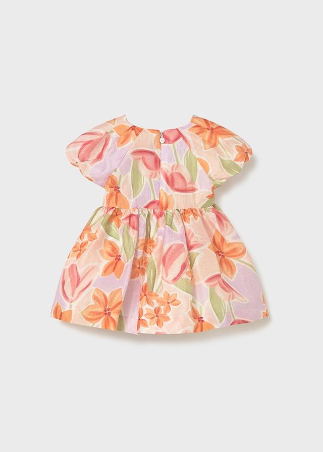 Vestito cerimonia stampato fiori neonata 