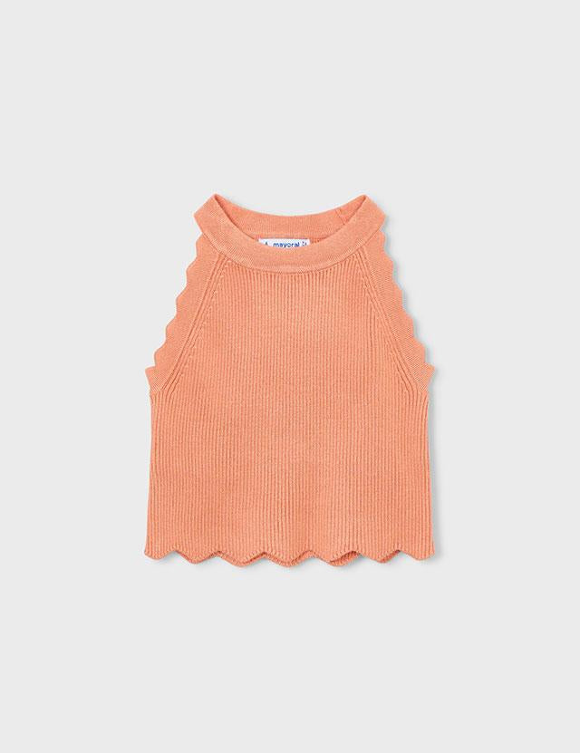 Top con collo all'americana bambina 