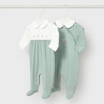 Set 2 pigiamini lunghi neonata 