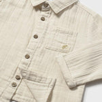 Camicia manica lunga bambula neonato 
