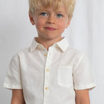 Completo bermuda e camicia in lino bambino 