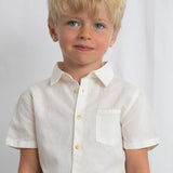 Completo bermuda e camicia in lino bambino 