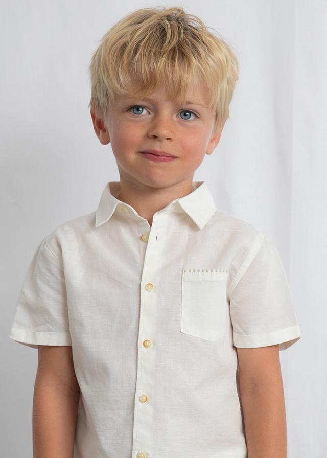 Completo bermuda e camicia in lino bambino 