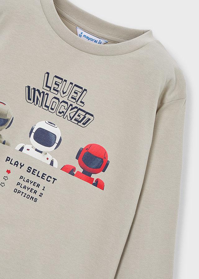 Maglietta manica lunga serigrafia bambino 