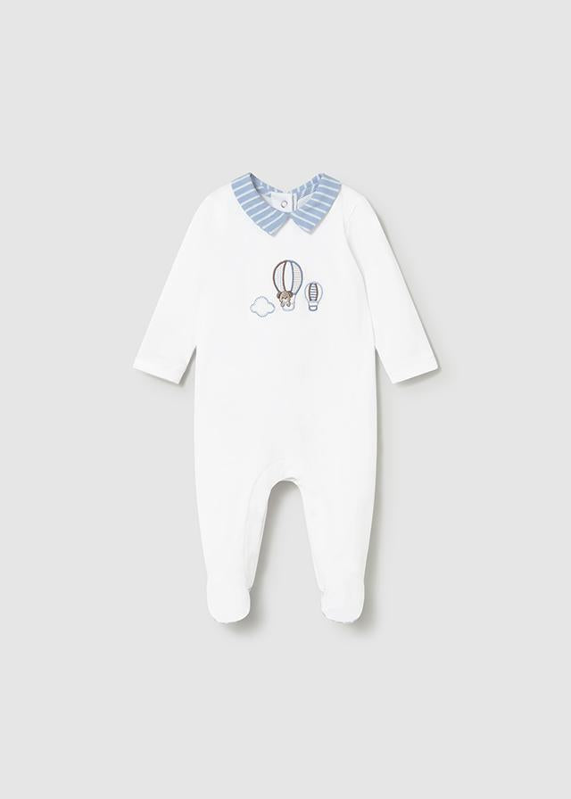 Pigiama lungo ricamato neonato 