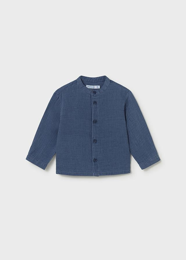 Camicia jeans manica lunga neonato 