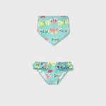 Costume modello culotte e fazzoletto neonata 