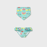 Costume modello culotte e fazzoletto neonata 