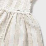 Vestito righe nocciola neonata 