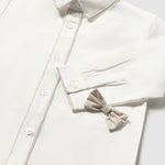 Camicia manica lunga con papillon neonato 