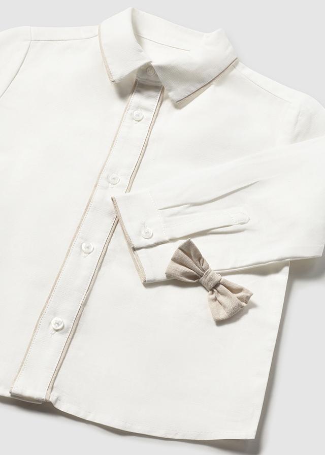Camicia manica lunga con papillon neonato 