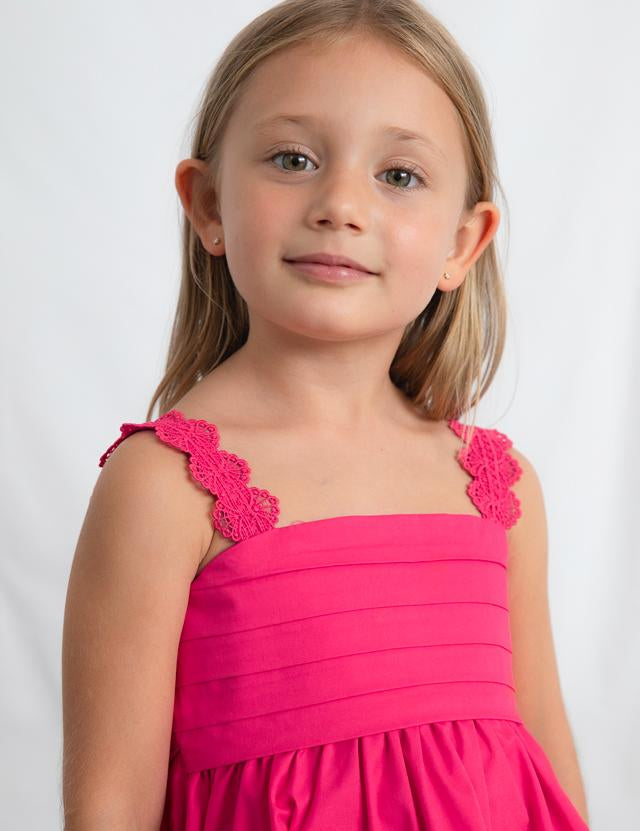 Vestito cerimonia satinato bambina 