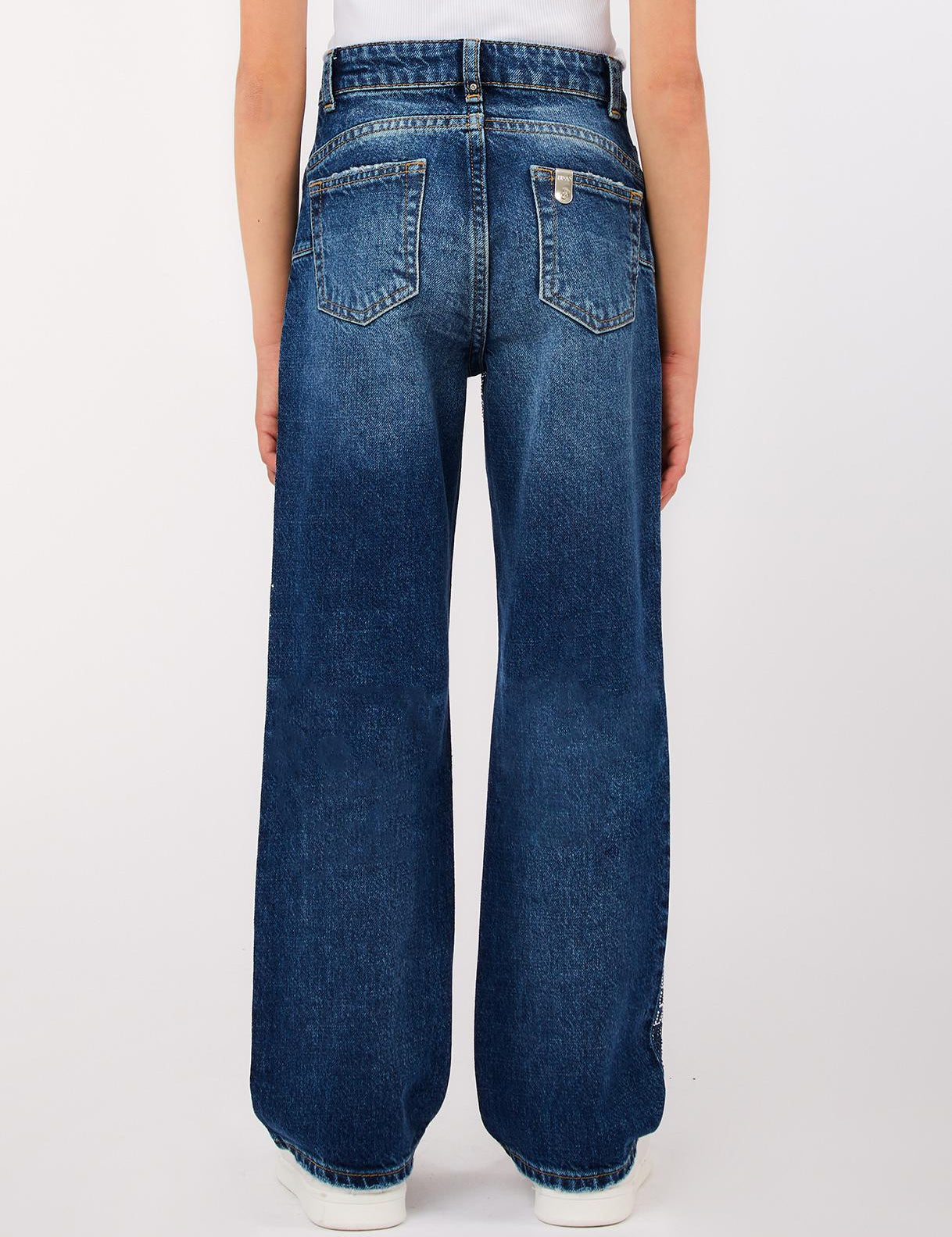 Jeans logato con strass ragazza LiuJo 