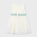 Vestito cerimonia tulle ricamato bambina 