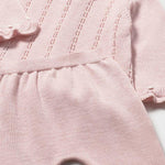 Completo ghettina e maglioncino tricot neonata 