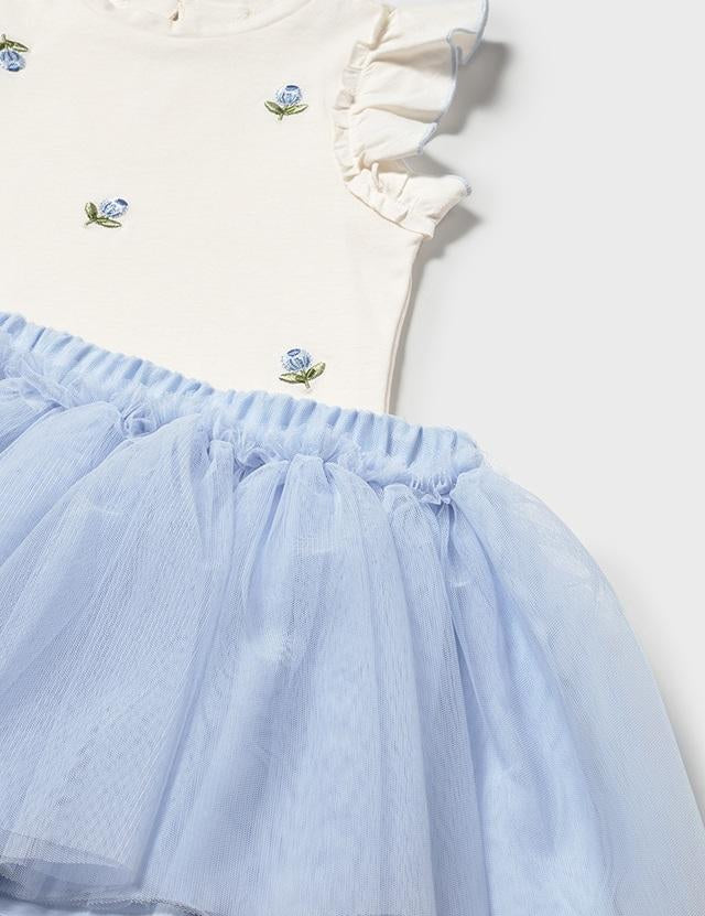 Completo gonna tulle neonata 