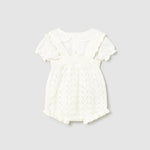 Completo salopette tricot e blusa neonata 