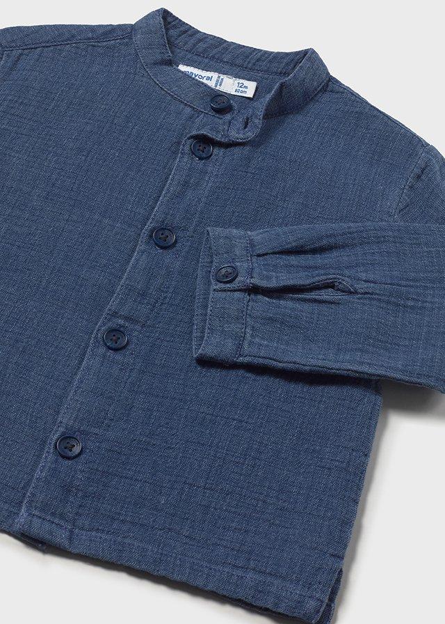 Camicia jeans manica lunga neonato 