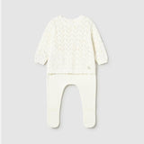 Completo ghettina e maglioncino tricot neonata 