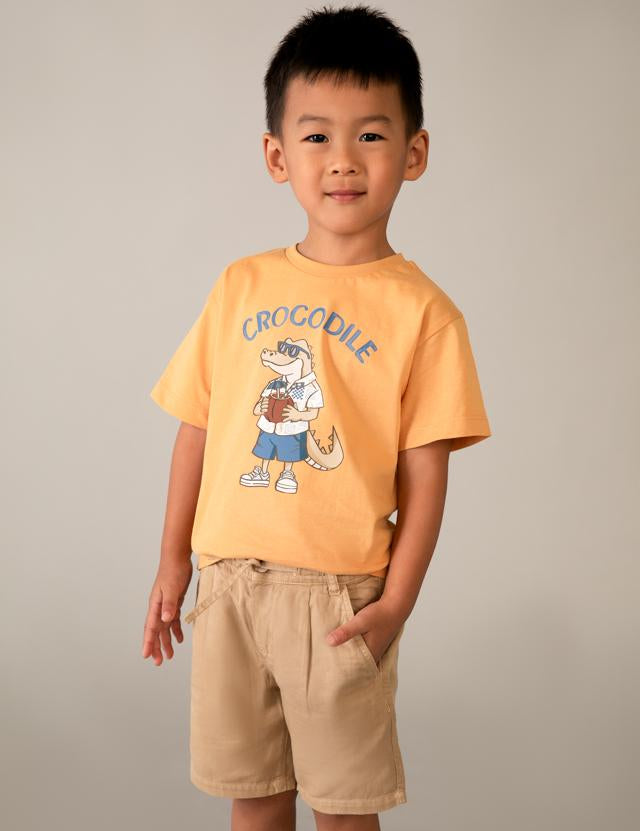 Bermuda relaxed fit in lino bambino 
